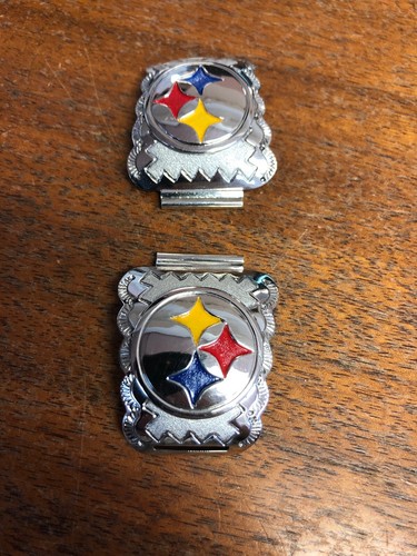 Reloj Nativo Americano NFL Pittsburgh Steelers Navajo Puntas Banda Níquel #1 - Imagen 3 de 8