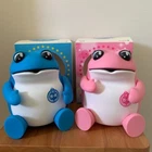 Hite Jinro Frog Toad Toy Figure Blue & Pink Couple Set Korea Soju Brand Boy Girl