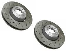 Pair Set of 2 Front Zimmermann Drilled Brake Disc Rotors for E60 M5 E63 E64 M6