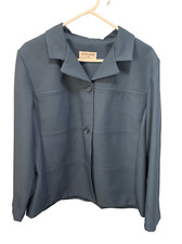Vintage 80s/90s Alfred Dunner Blue Blazer Sz 14 Made in the USA