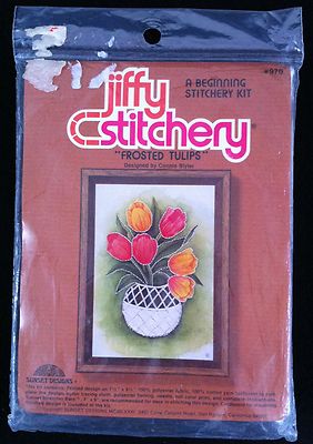 Lot De 3 Kits De Broderie Crewel Vintage Années 70 - Jiffy Et Vogart (neufs D'origine)
