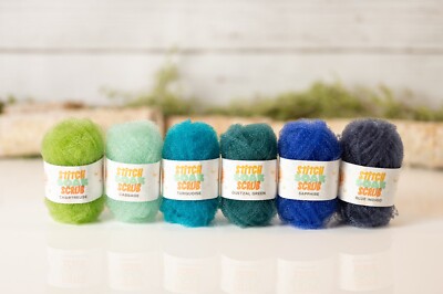Lion Brand Stitch Soak Scrub Nylon Yarn Mini Sampler 6pk, 781-999M, Cools