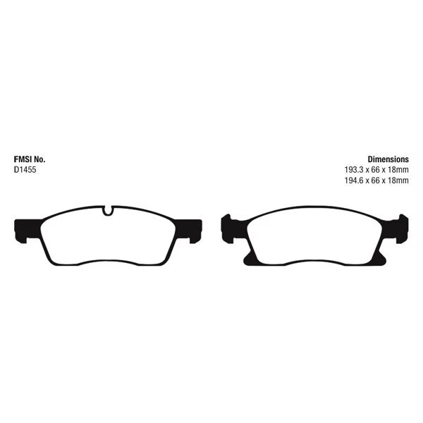 Pastillas de freno delanteras extra resistentes EBC ED91871 para Jeep Grand Cherokee 2011-2013 Foto 4 de 4