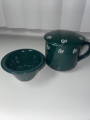 green tea infuser mug green vintage mug Coffee Mug Japanese Style Green Tea Mug