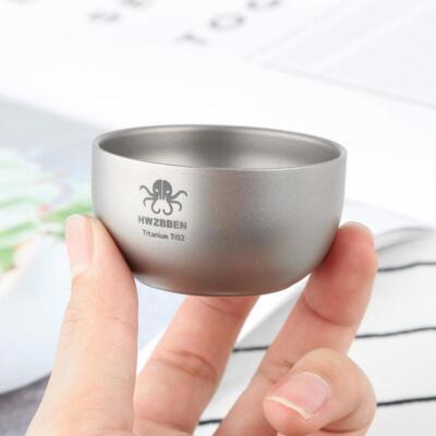 EDC 1 PC Reintitan Teetasse Weinbecher 40ML Doppelschicht Camping kleine Tasse
