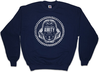 AMITY HARBOR PATROL Sweatshirt Pullover Jaws Martin Quint Boat Brody Great White