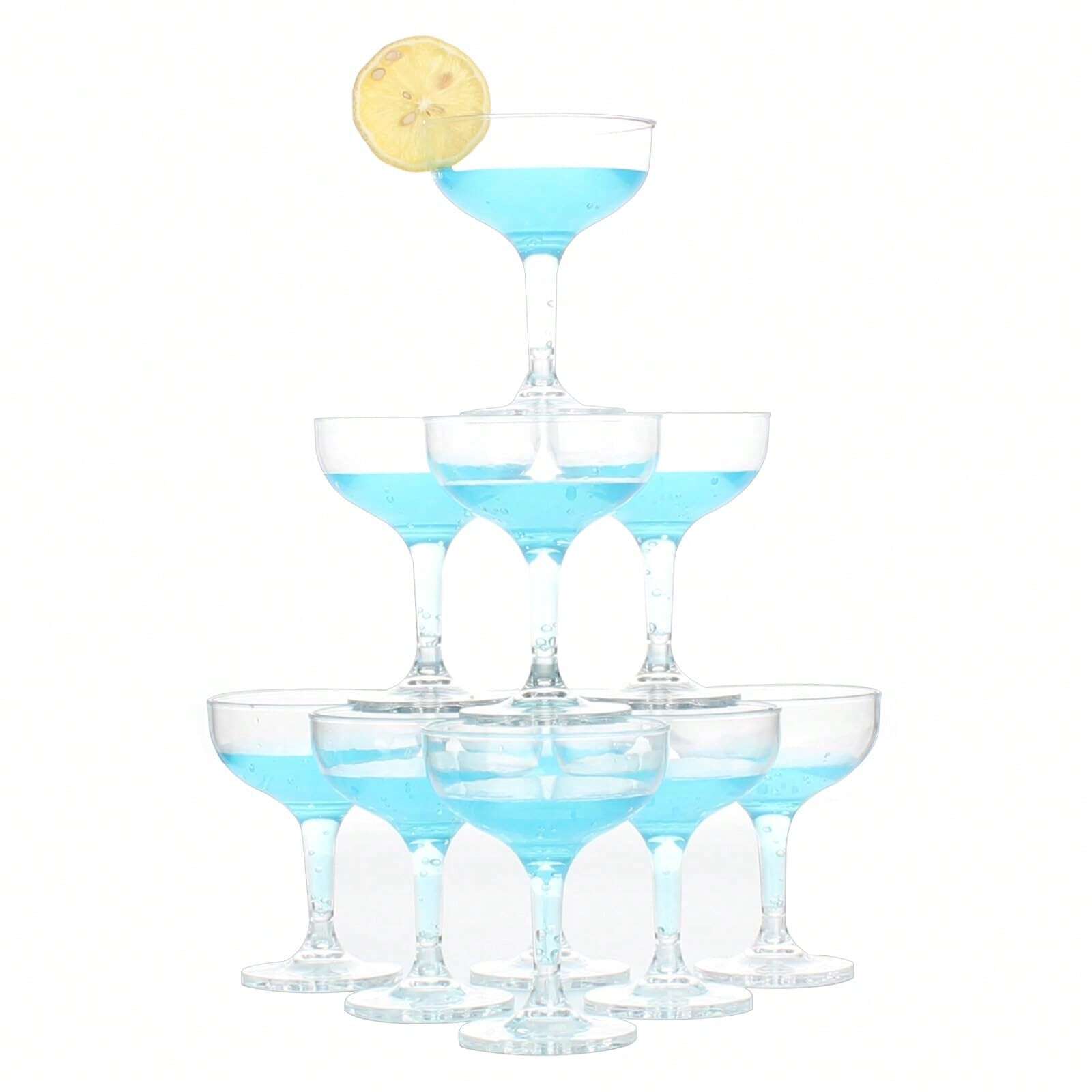 18-Pack 5oz Reusable Acrylic Martini Glasses - Dishwasher Safe