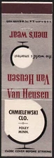 Vintage matchbook cover VAN HEUSEN Chmielewski Co Foley Minnesota unstruck nrmt