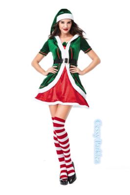 EraSpooky Weihnachtself-Kostüm Für Damen – Komplett Mit Hut, Overall Und Gürtel, In Größen M & L