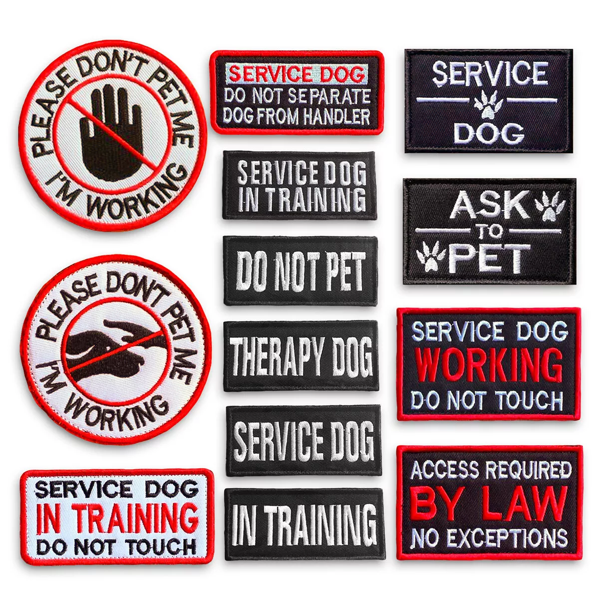 Cheap Service Dog DO NOT Pet Patch THERAPY DOG DISTRACT Medical Working  Training Dog Badge k9 Vest Patch