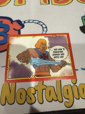 He Man 1984 Masters of the Universe Topps Card #13 By The Power Of Grayskull!!!!