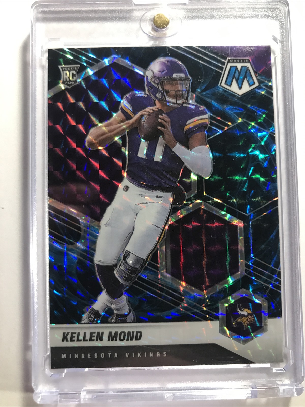 Kellen Mond 2021 Mosaic #321 ROOKIE RC GENESIS PRIZM SSP CASE HIT!! NICE!!