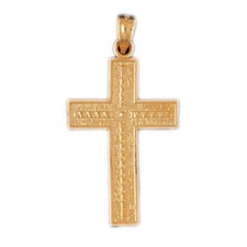 Cross Charm Pendant 14k Gold