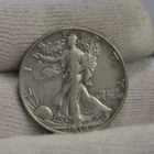 1938 D US Walking Liberty Half 50c VF (Cleaned) Key Date