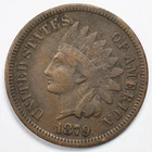 1879 Indian Head Penny Cent Fine (F) Details