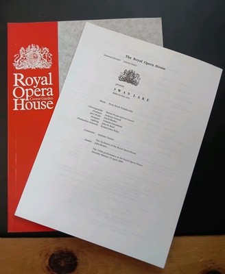 1989 The Royal Opera House Covent Garden Schwanensee Ballettprogramm Vintage  