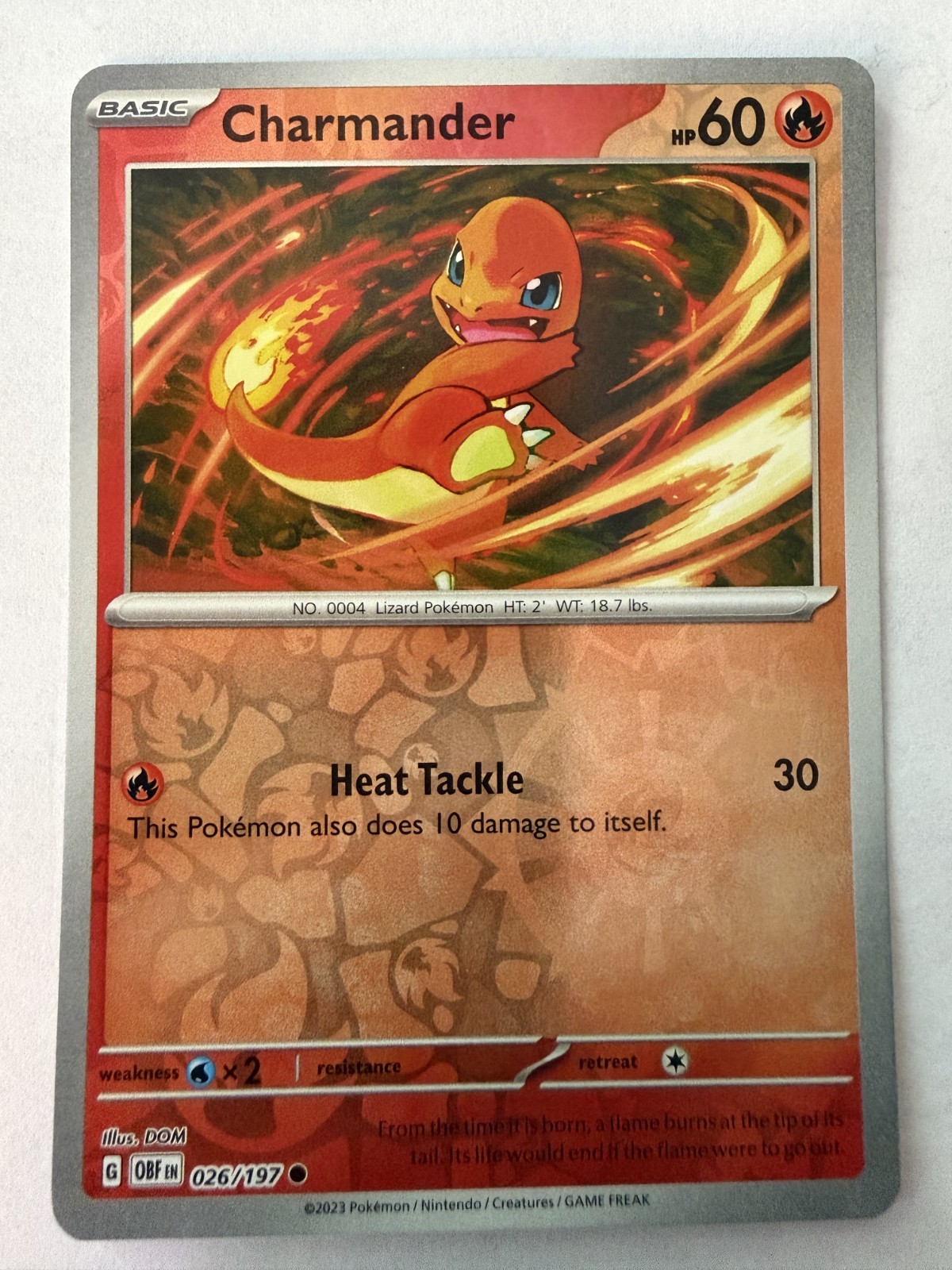 Pokemon - Charmander - Common - Reverse Holo - 026/197 - NM