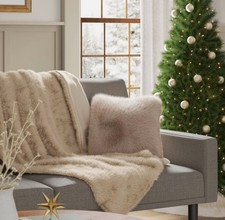 Faux Fur Throw Blanket Ivory - Threshold Designed by Studio McGee