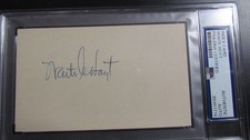 Waite Hoyt signed Index Card PSA Certified