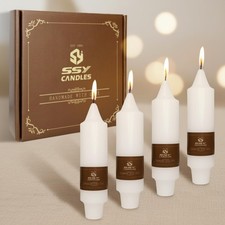 Short Candlesticks White Taper Candles - 5 Inch Dripless Candle Sticks Small ...