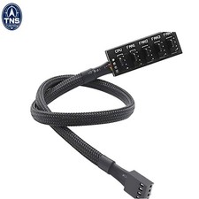 PWM Fan Hub 1 to 5 Splitter Cable 4 Pin/3 Pin PC CPU Cooler Fans Extension