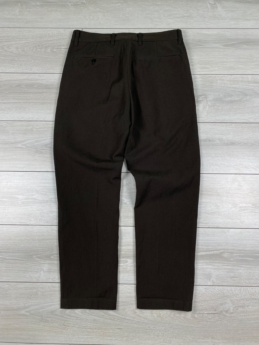 Rare nest Robe Confect made in japan wool and linen brown pants