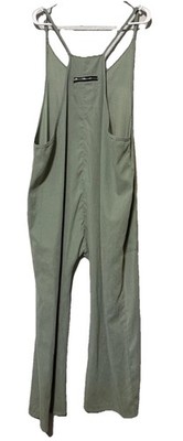 Unbranded Harem Jumpsuit Women's Size XL Green Solid Boho Lagenlook Gorpcore