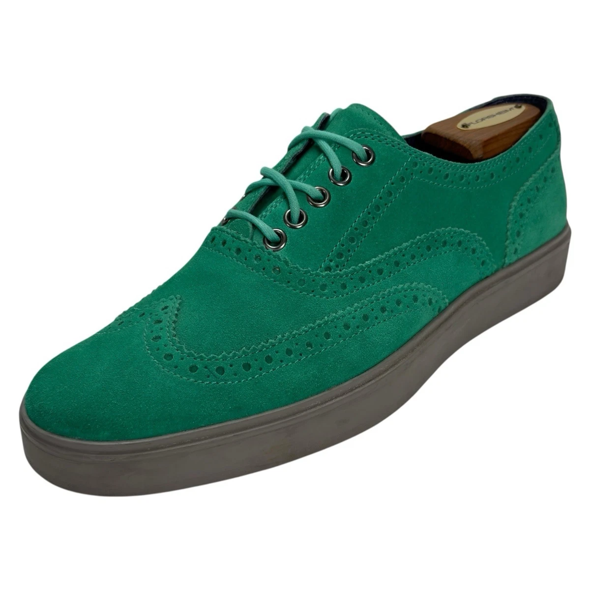 Donald J Pliner Edd Brown Lime Green Wingtip Dress Shoes 8.5 Yellow Wingtip Dress Shoes for Men for sale | eBay main image 3