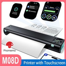A4 Thermal Portable Printer with Touchscreen, Upgraded Bluetooth Inkless machine