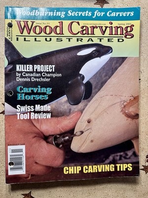 Woodcarving Illustrated Magazine #14 Spring/2001 Orka Horses Woodburning Frogs
