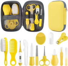 Baby Grooming Kit,Infant Safety Care Set with Hair Brush Nail Clipper Nasal Aspi