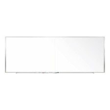 Pemberly Row 2-Pc Porcelain Magnetic Whiteboard-Aluminum Frame-4ft H x 10ft