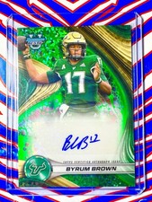 2024 Bowman University Best Byrum Brown Green  Mini Diamonds Auto /99 #BOA-BB