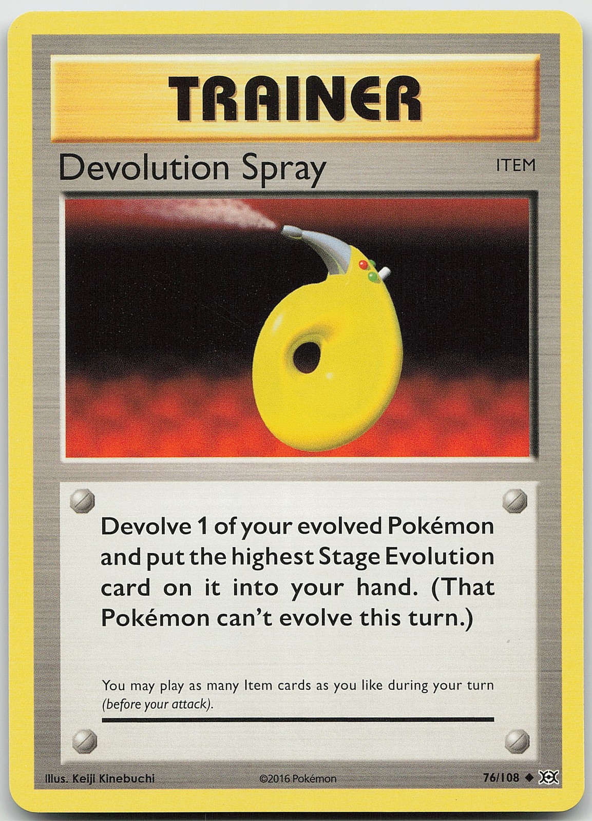 Devolution Spray XY - Evolutions NM Pokemon 76/108