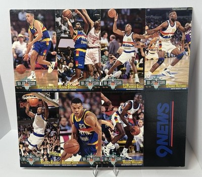 1993-94 Denver Nuggets Fleer NBA Jam Session UNCUT Team Sheet