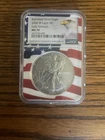 2020 W MS70 Burnished American Silver Eagle Early Releases Wavy Flag Core Label