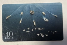 Sprint used prepaid phone cards featuring U S Navy aircraft Carrier battle group