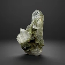 Chlorite-Included Quartz Cluster (Green Phantom Quartz) | Pakistan
