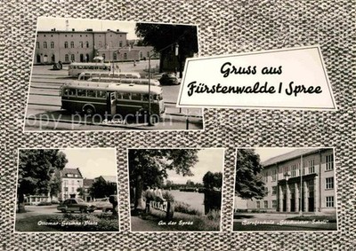 Fuerstenwalde Spree Ottomar Geschke Platz Spreepartie vocational school siblings S