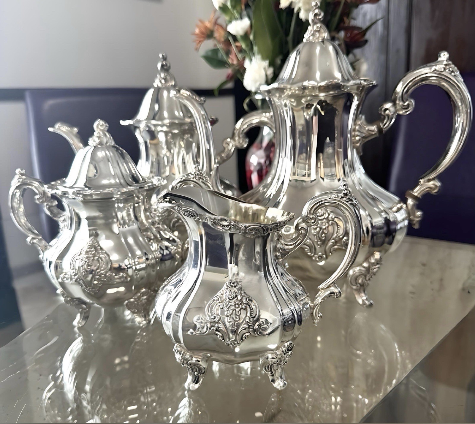 Towle Vintage Silver Plate 1964 El Grandee 5-Pc Coffee & Tea Set