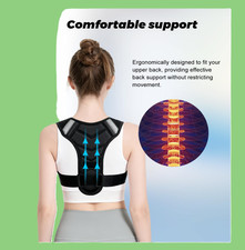 Posture Corrector Back Brace Adjustable Upper Support Men Women Breathable