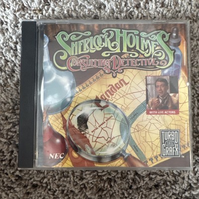 Sherlock Holmes Consulting Detective TurboGrafx-16 CD RARE Cracked Case