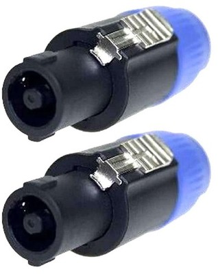 2 x Speakon kompatibler Speaker Stecker 4-polig, Kabelstecker Boxenstecker 4pol