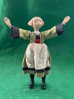 Vintage Bucherer SABA Metal Jointed COMIC CHARACTER Doll "BECASSINE" 1924
