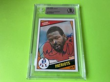 Andre Tippett Patriots 1984 Topps Rookie Card Signed Auto Beckett BAS