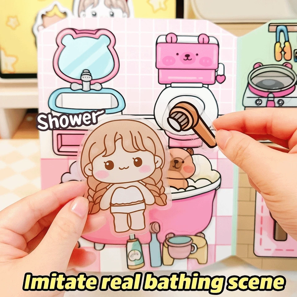 DIY Puzzle Quiet Book for Kids Washable Miniature Scene Stickers  for Children - Bild 3 von 4