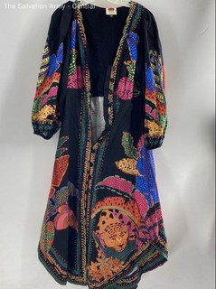 Farm Rio Womens Multicolor Tropical Leopard Long Sleeve Maxi Dress Size Medium