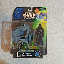 Star Wars Power of the Force Gunner Station TIE Fighter w  Darth Vader 1998 NIB