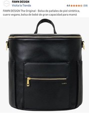 Bolsa FAWN DESIGN The Original Negra Diaper Bag Backpack Baby Bag Travel New
