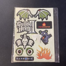 2007 Guitar Hero 2 Genuine Authentic Sticker Sheet Factory Sealed Rare Manual